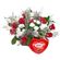 Ты мое сердце!. Корзина красных и белых роз - прекрасный романтический подарок, сочетающий в себе нежность и страсть. . Красноярск